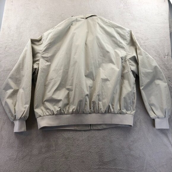 Vintage Members Only Mens Bomber Jacket XL Beige Full Zip Mock Neck Classic - Picture 10 of 10